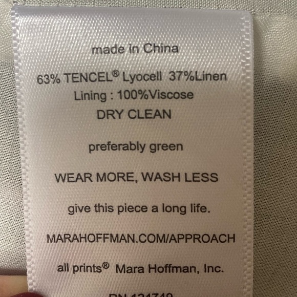 Mara Hoffman Billie Mini Dress Tondo Black and White Dot Linen Blend - Picture 7 of 16